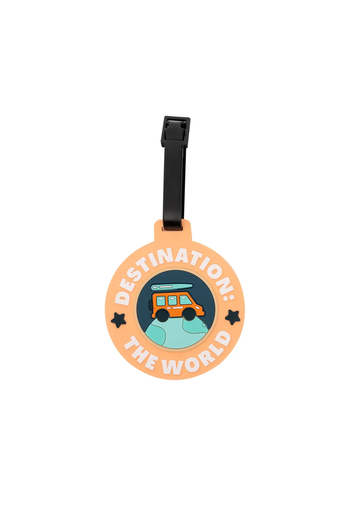 Set de identificador de maleta + pegatinas - Destination: the world