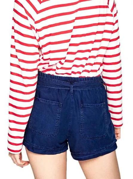 short pepe jeans sadie island denim mujer