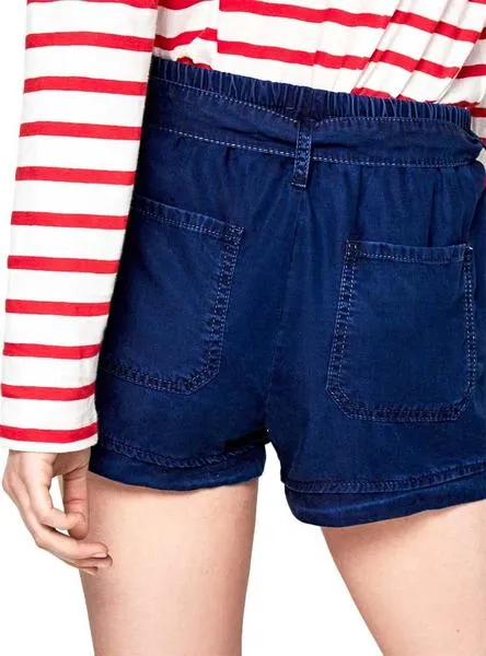 short pepe jeans sadie island denim mujer