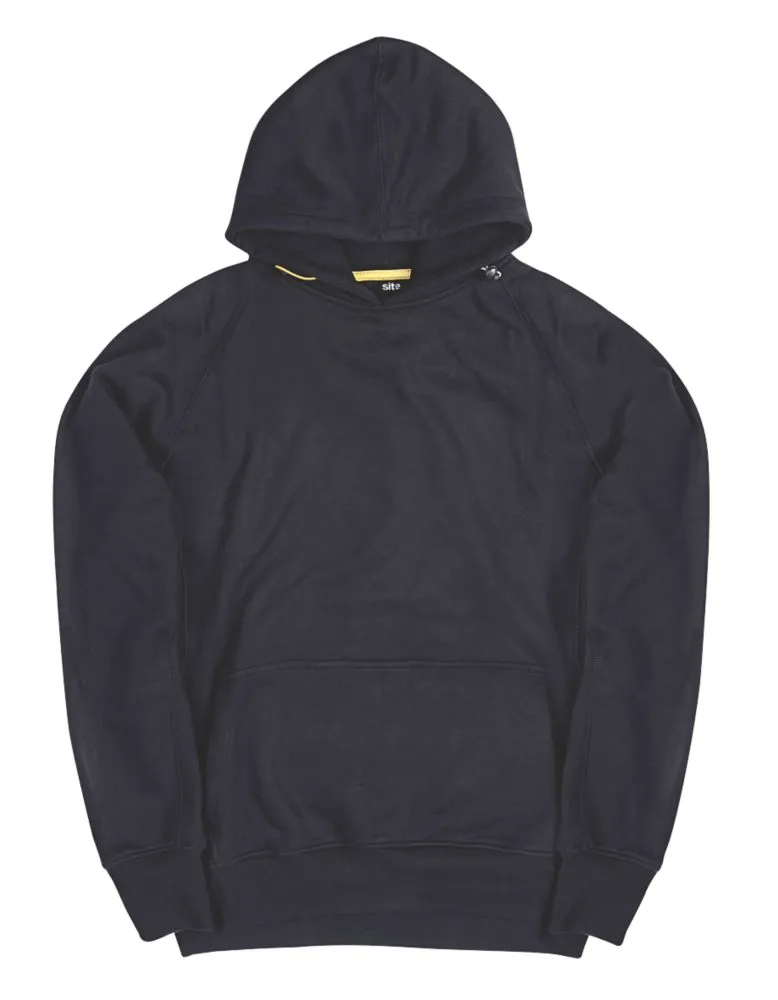 Site Alder, sudadera con capucha, negro, talla XL (pecho 44