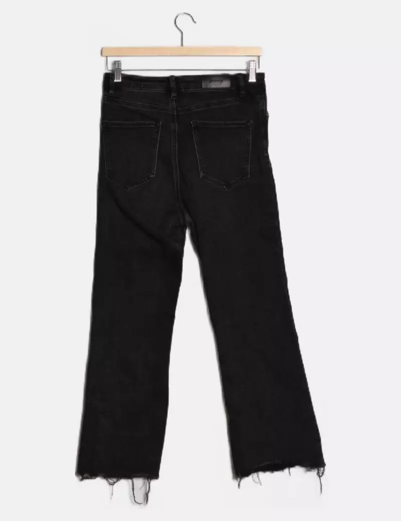 Stradivarius Pantalón denim negro