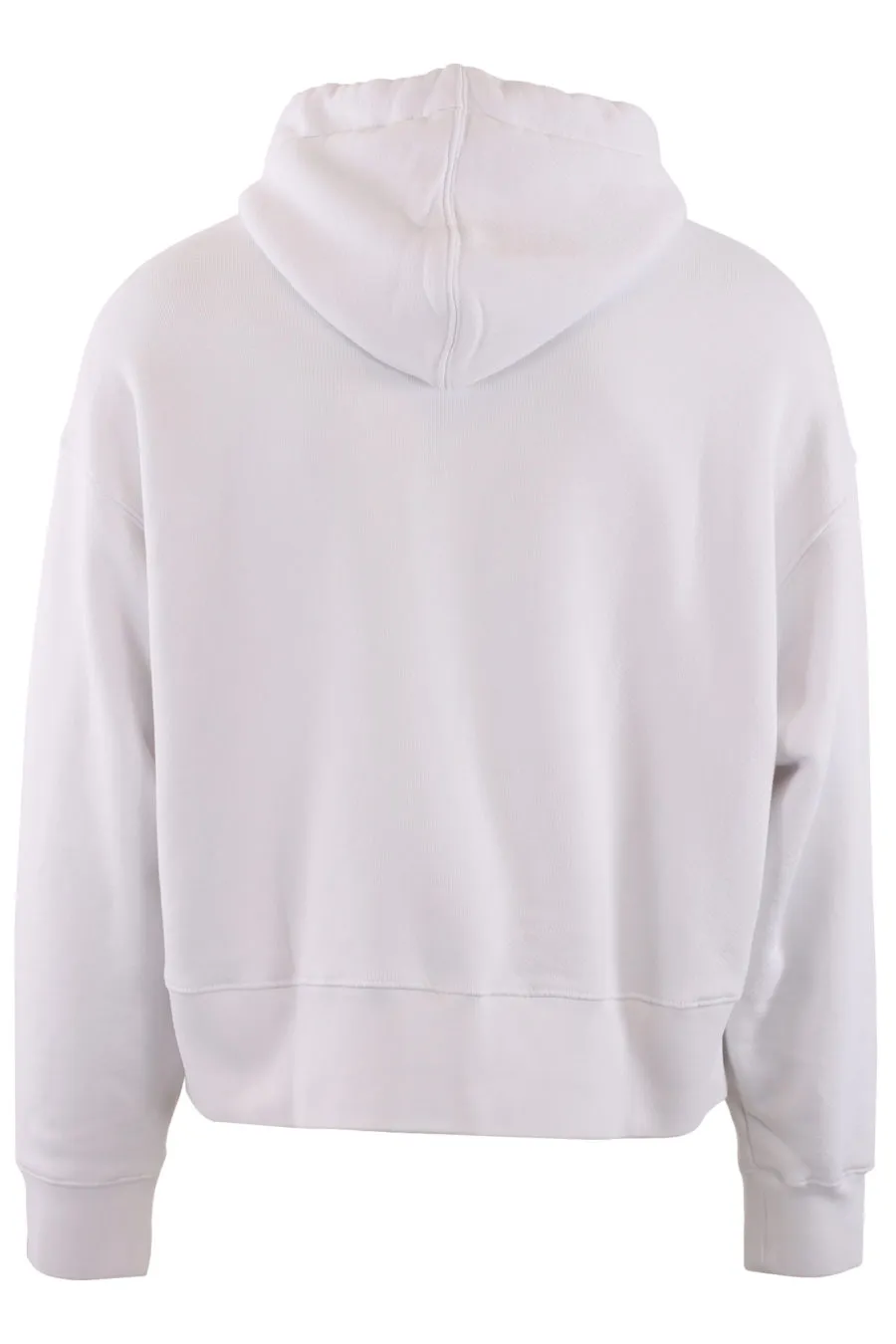 Sudadera blanca con capucha y estampado