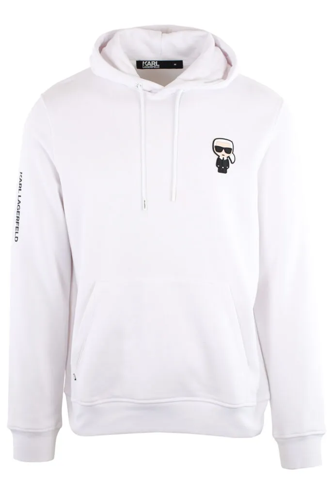 Sudadera blanca con capucha y logo 