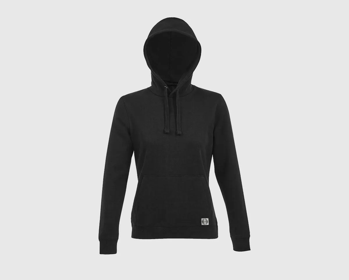 Sudadera capucha clásica mujer color negro