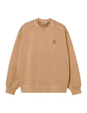 Sudadera carhartt wip nelson dusty h brown garment de hombre