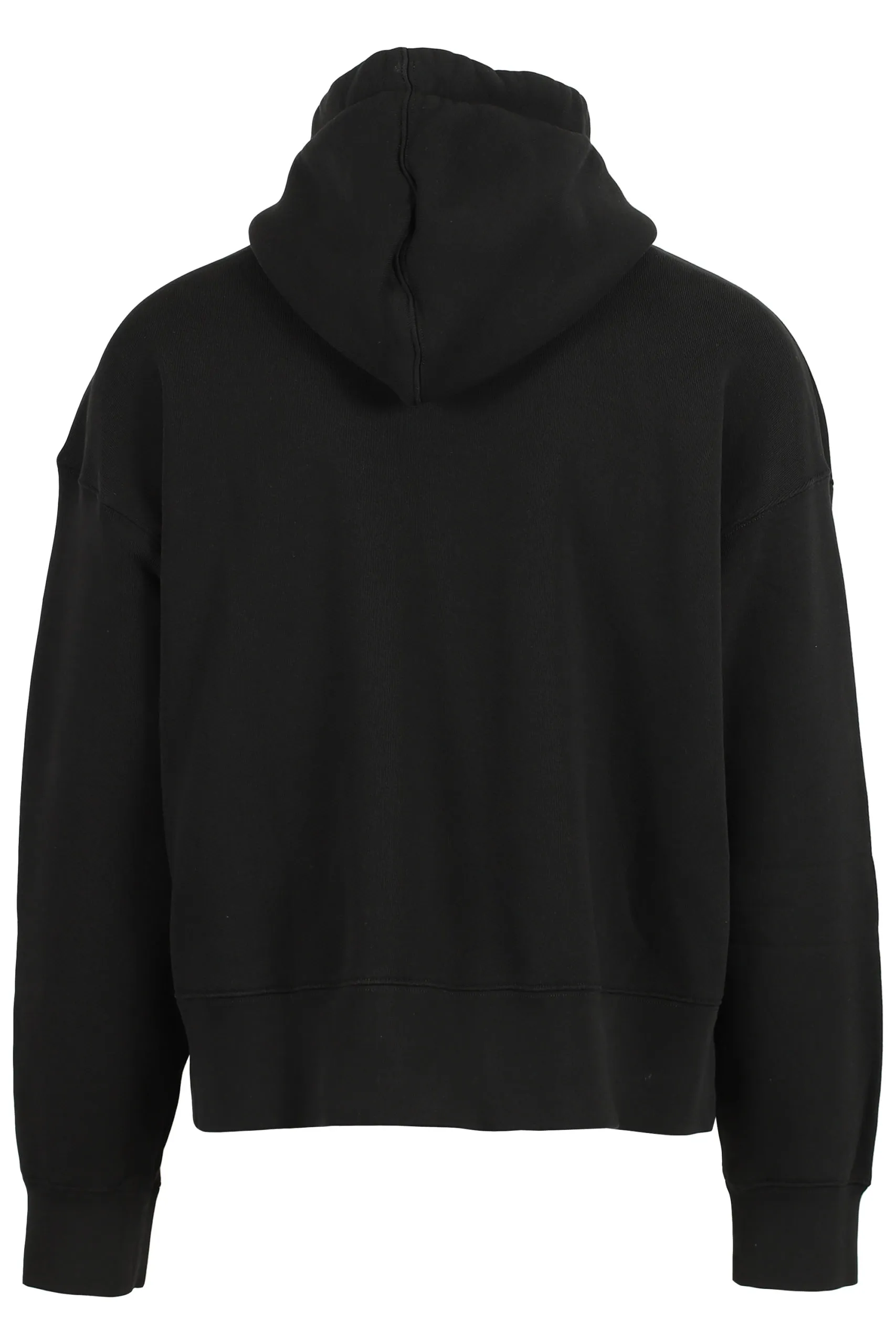 Sudadera con capucha de color negro con logo grande blanco