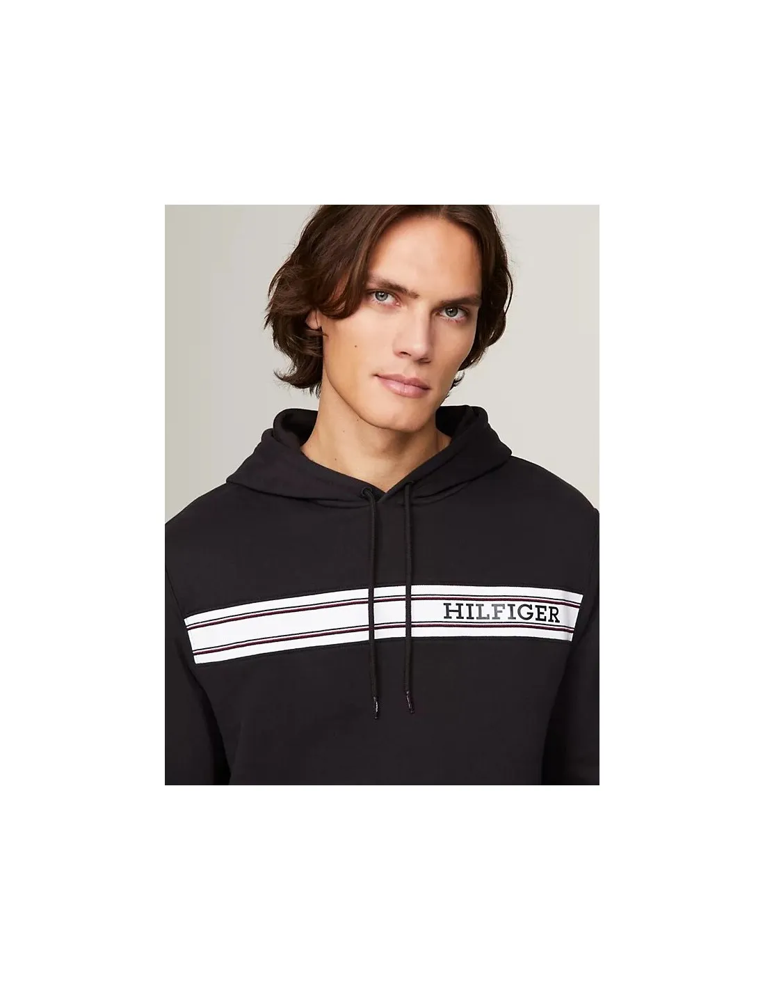 Sudadera con capucha y raya con monotipo de Tommy Hilfiger