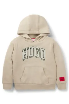 Sudadera de algodón para niños con capucha y logo de temporada