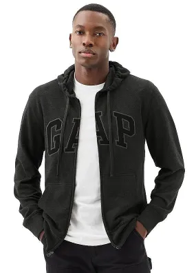 sudadera GAP Logo GAP French Terry Zip - Charcoal Heather Grey - men´s