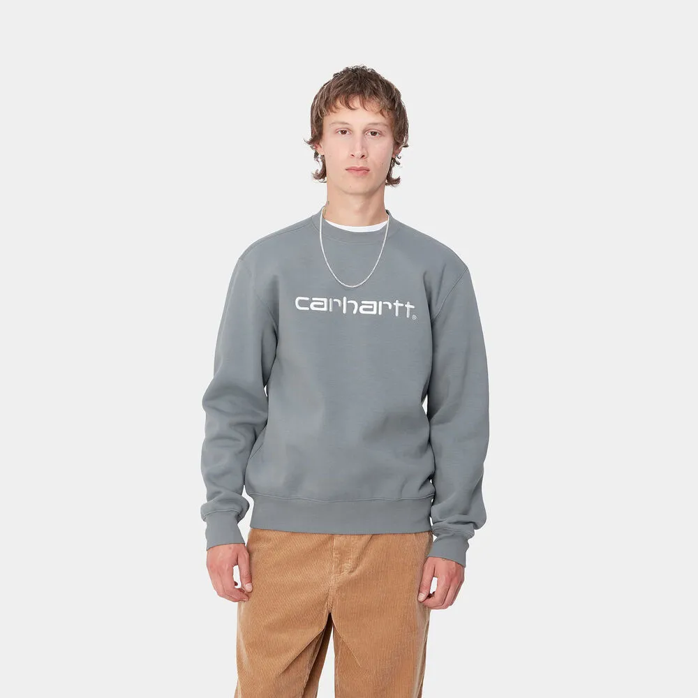 Sudadera Gris Carhartt sin capucha Sweat Dove Grey XS