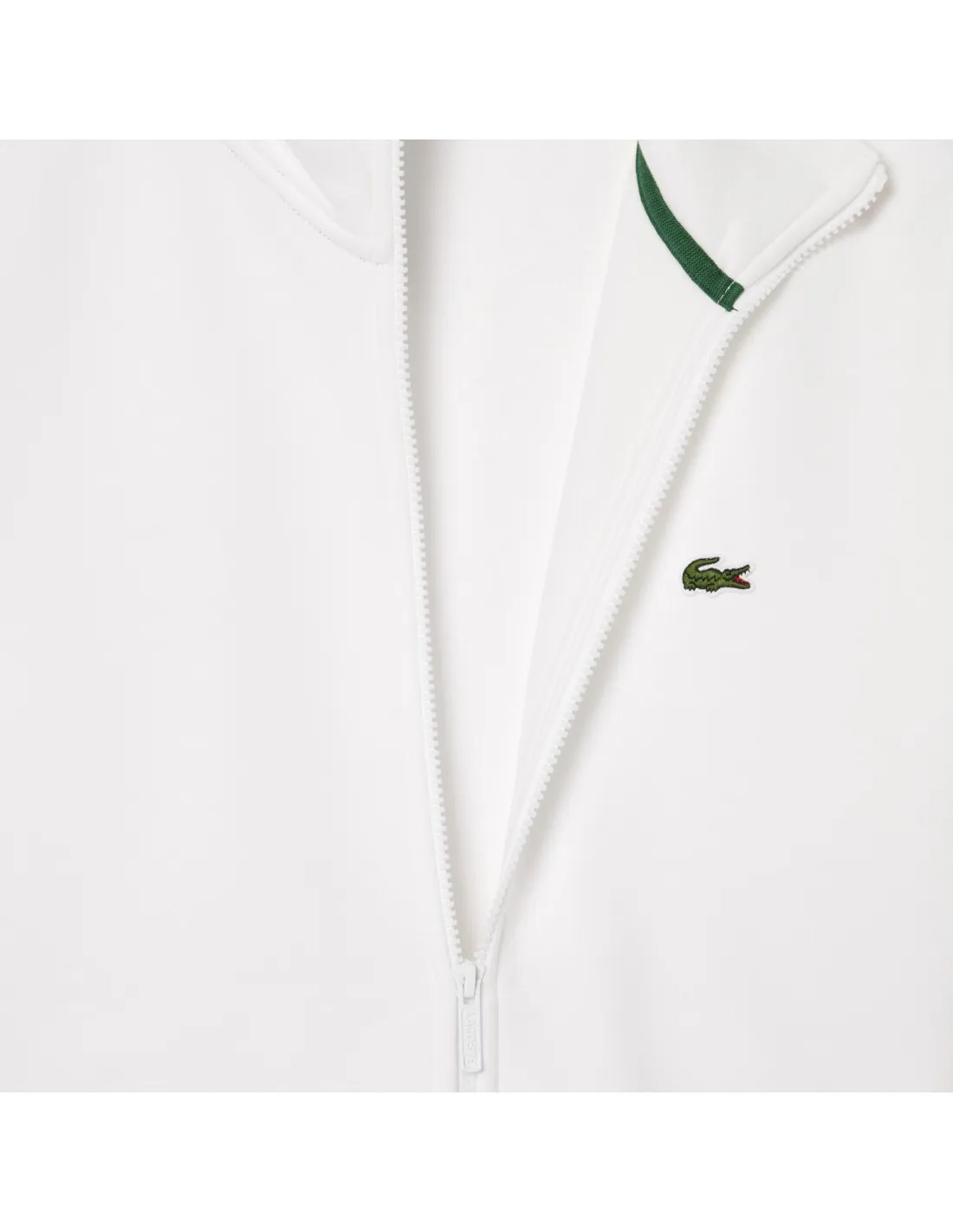 Sudadera jogger con cremallera, raya y logo de Lacoste