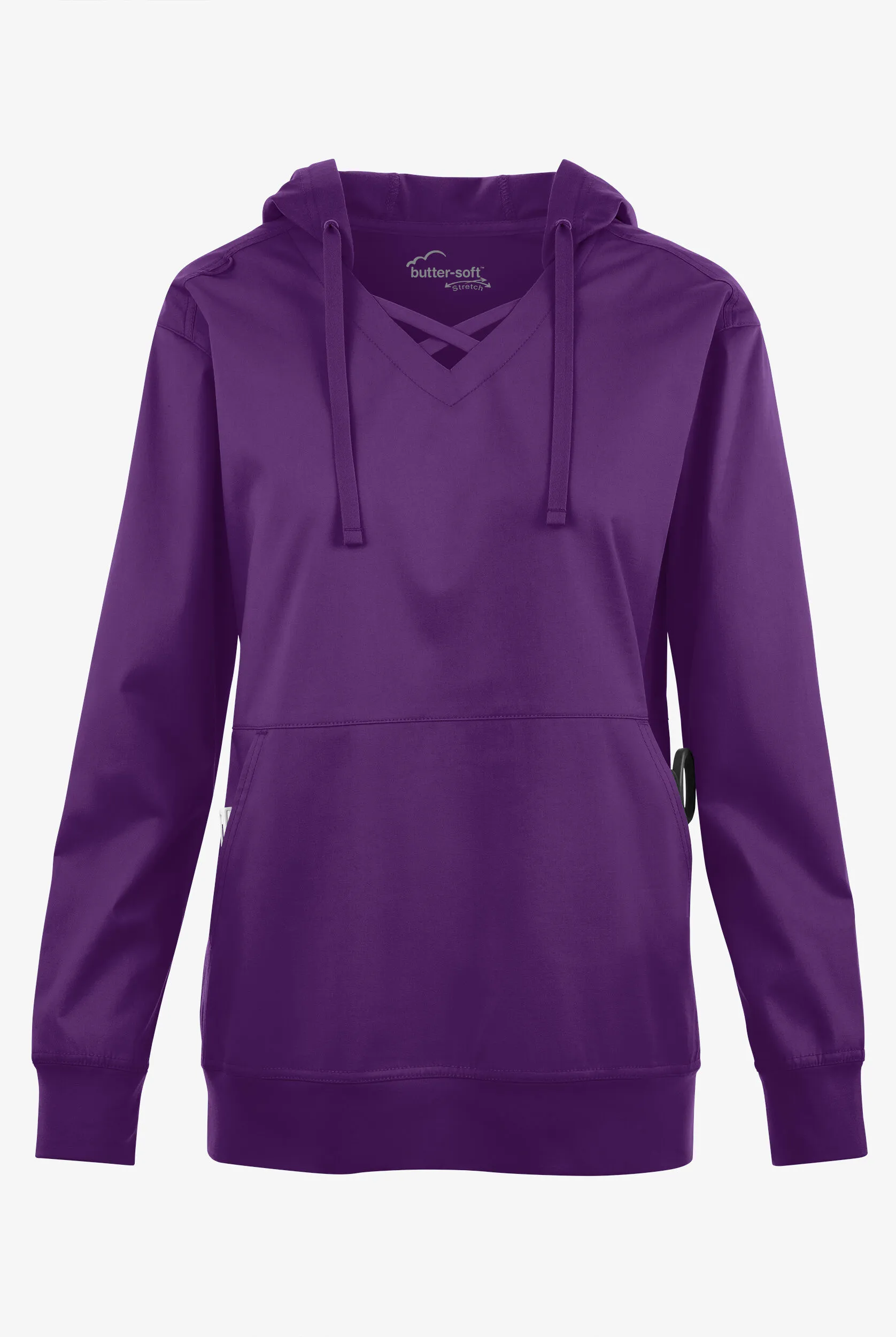 Sudadera médica UA Butter-soft STRETCH con capucha y 4 bolsillos para mujer