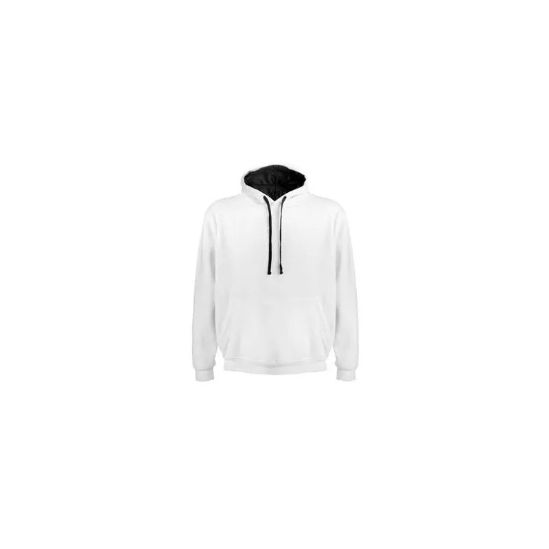 Sudadera URBAN ROLY con capucha bicolor de doble tejido elastano 1x1 en puños y cintura