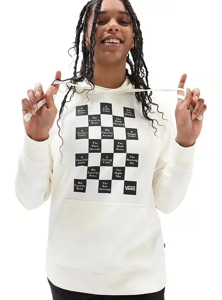 sudadera Vans Checkerboard Day 21 - Marshmallow - women´s