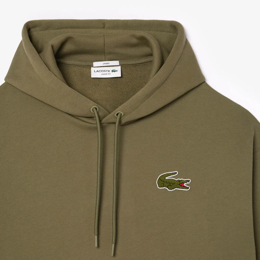 Sudadera Verde Lacoste con Capucha de Corte Holgado M