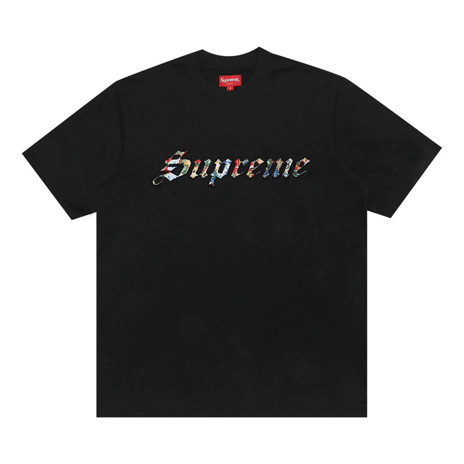 Supreme Floral Appliqué Short-Sleeve Top