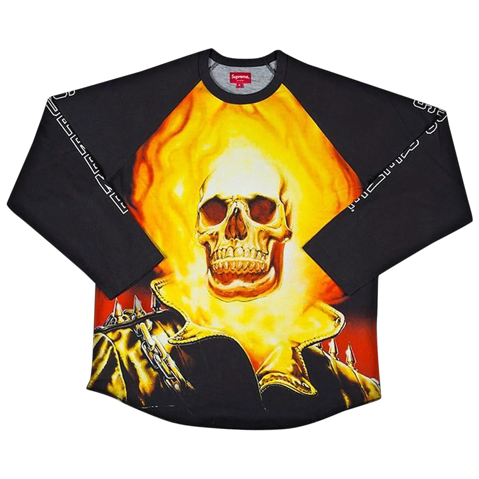 Supreme Ghost Rider Raglan Long-Sleeve Top