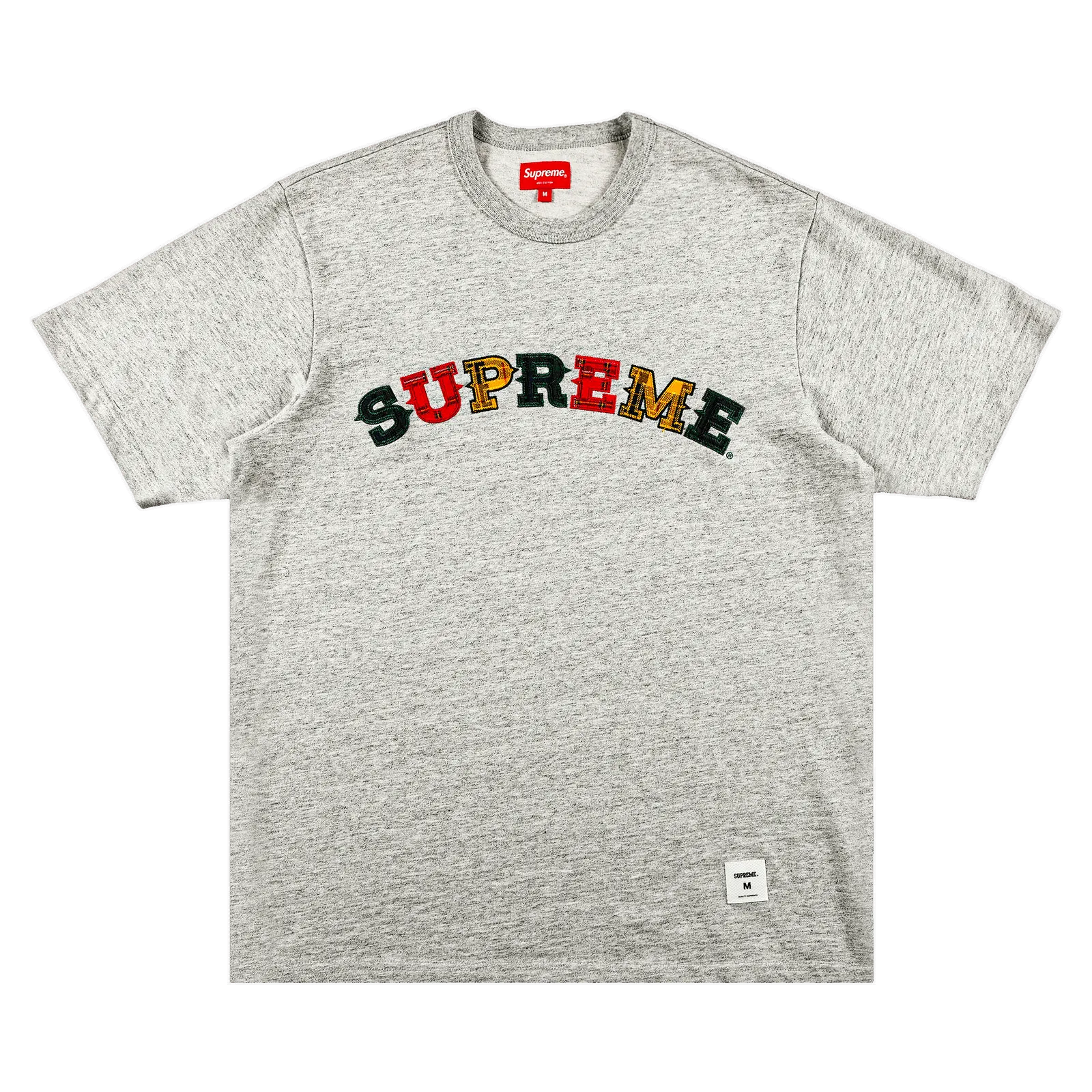 Supreme Plaid Appliqué Short-Sleeve Top