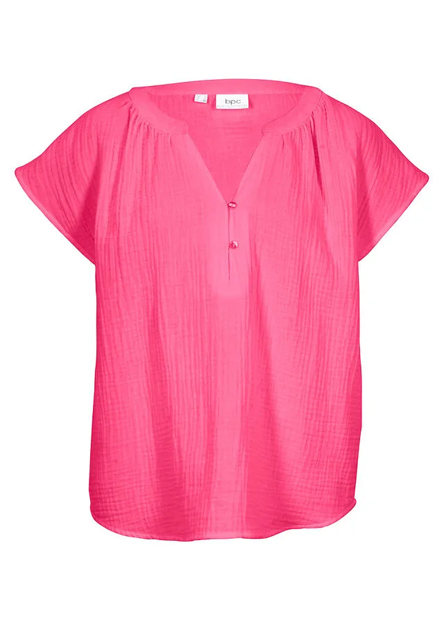 Top de muselina Rosa