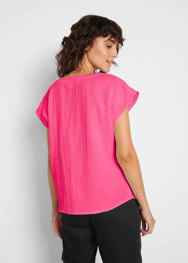 Top de muselina Rosa