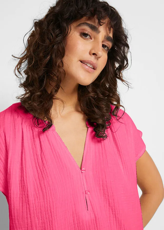 Top de muselina Rosa