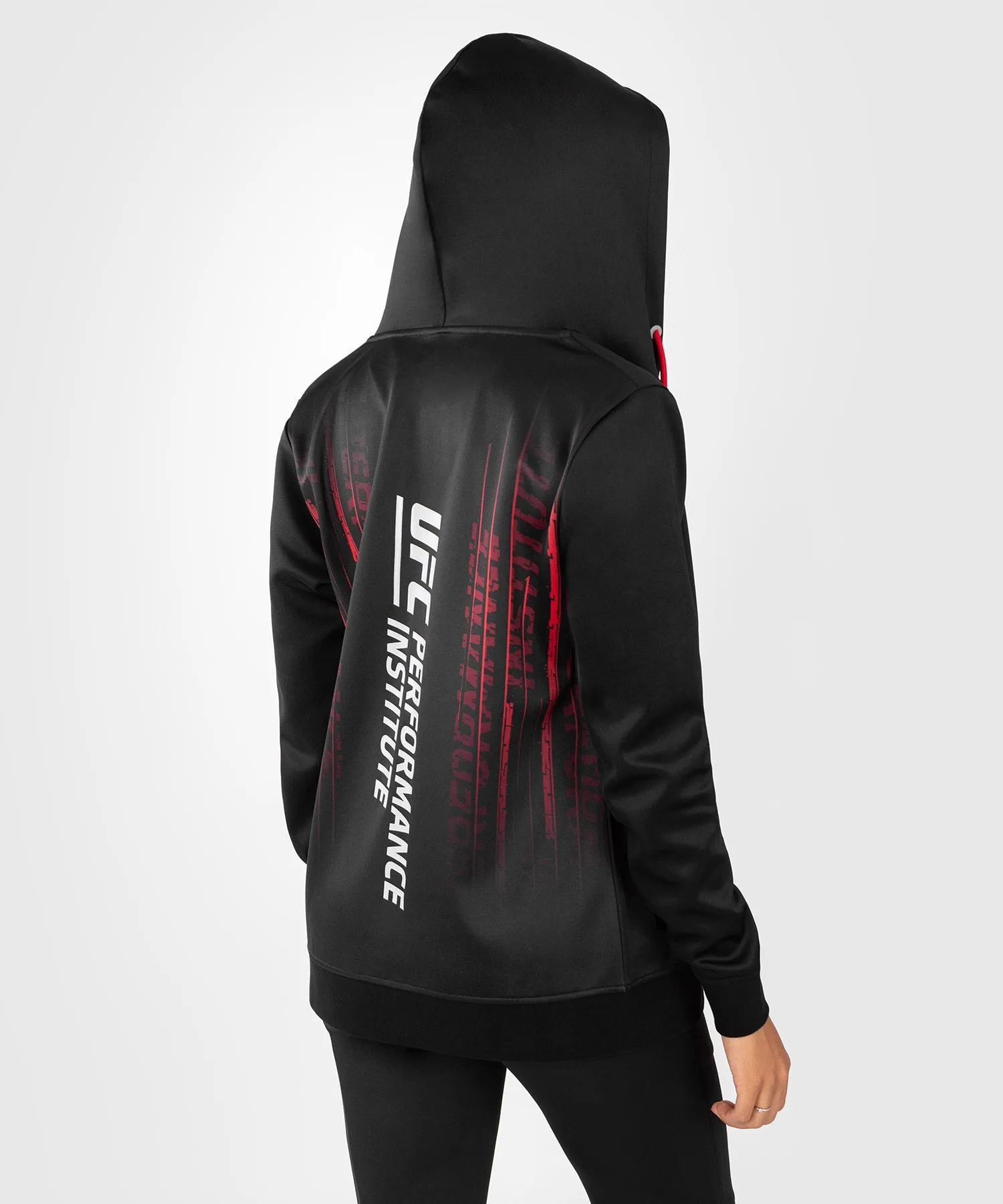 UFC Venum Performance Institute 2.0 Sudadera con Capucha para Mujer - Negro/Rojo