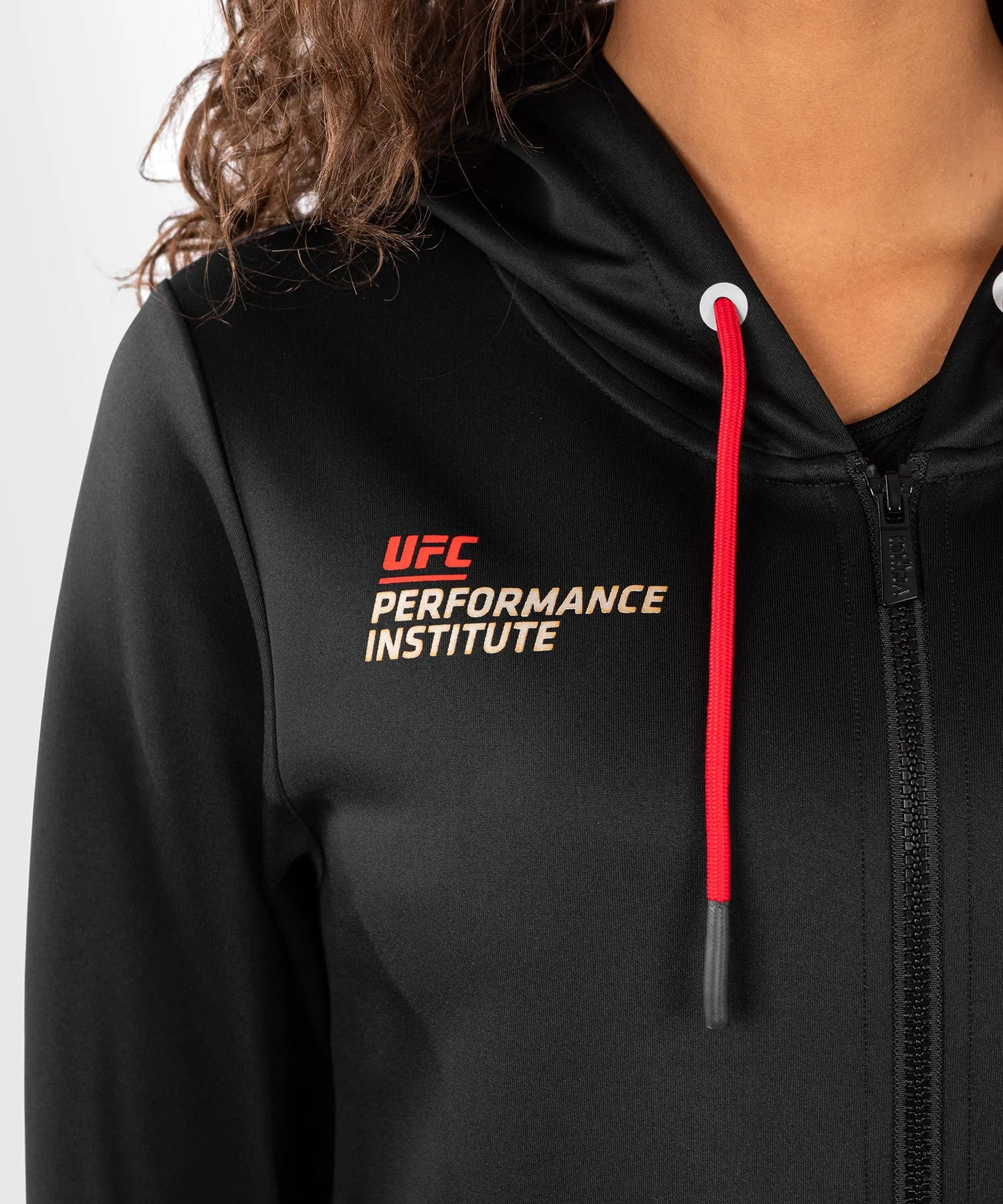 UFC Venum Performance Institute 2.0 Sudadera con Capucha para Mujer - Negro/Rojo