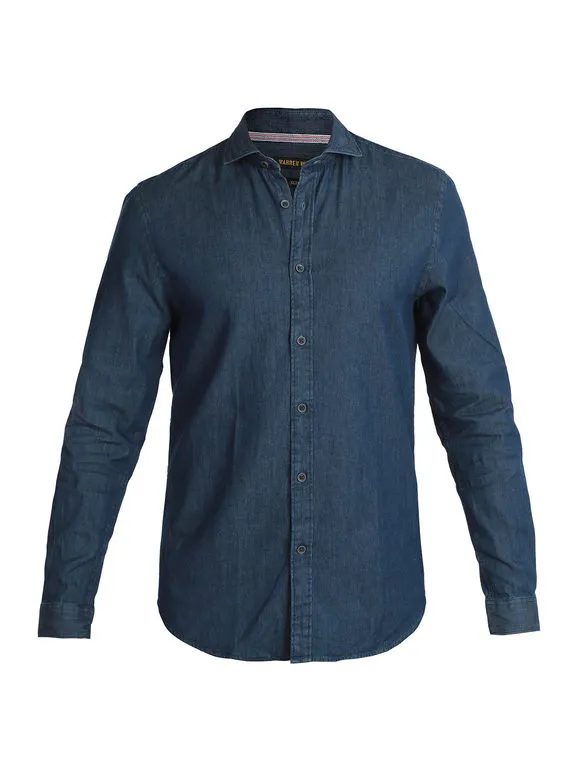 Warren Webber Camisa de hombre en algodón efecto jeans