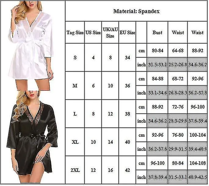 Women Long Sleeve Open Front Sheer Kimono Bathrobe With Belt Sexy Short Sleep Robe Sleepwear Nightwear