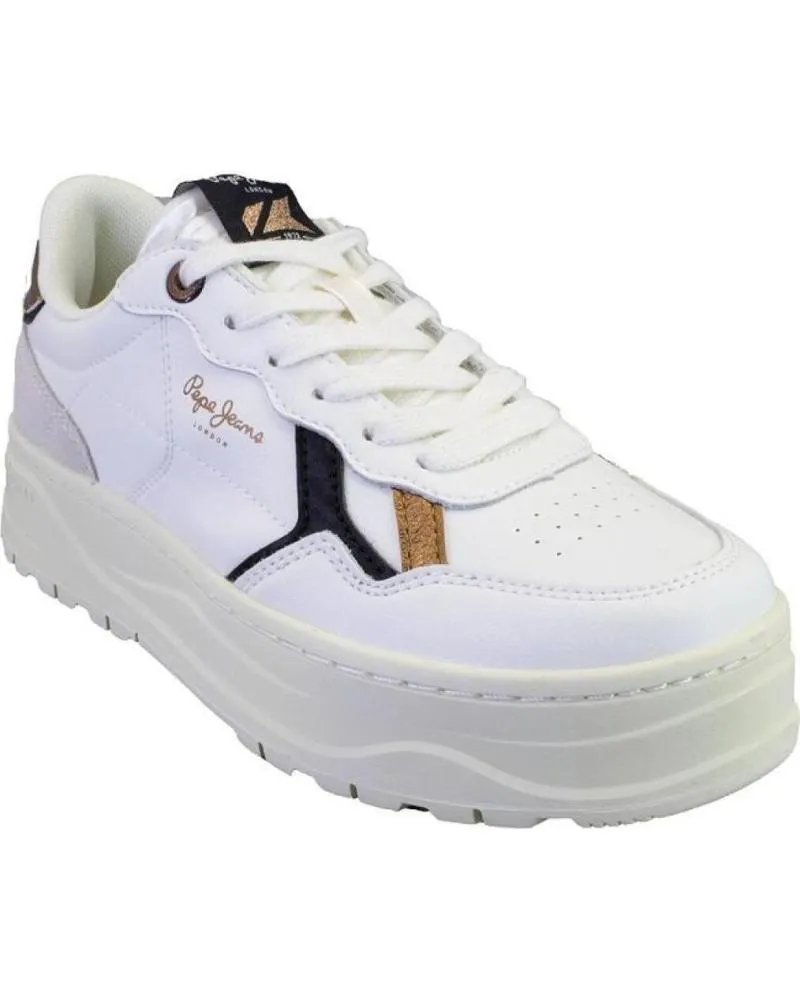 Zapatillas deporte PEPE JEANS  de Mujer PLS31447 ZAPATILLAS CASUAL DE MUJER  BLANCO