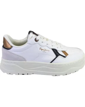 Zapatillas deporte PEPE JEANS  de Mujer PLS31447 ZAPATILLAS CASUAL DE MUJER  BLANCO