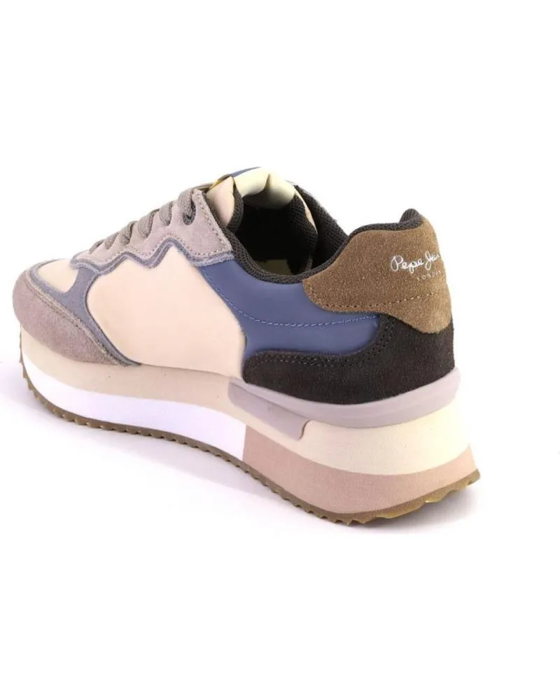 Zapatillas deporte PEPE JEANS  de Mujer PLS60025 ZAPATILLAS CASUAL DE MUJER  BEIGE Y AZUL