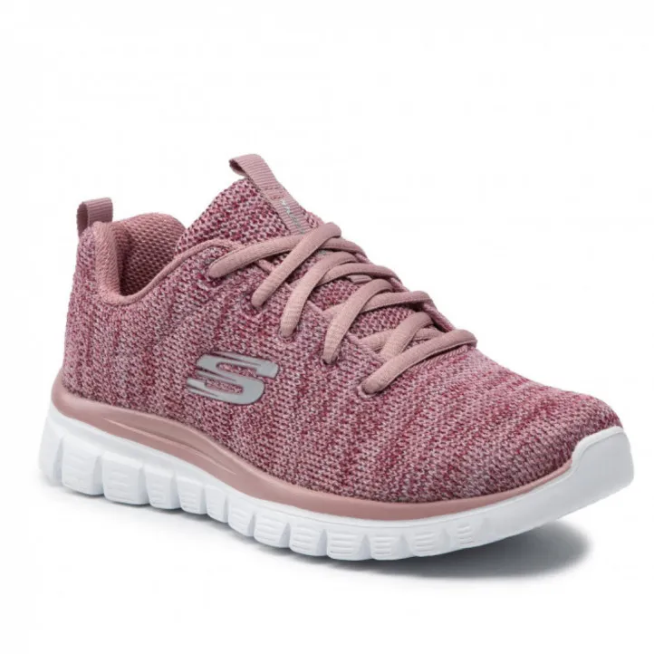 Zapatillas deportivas Skechers twisted fortune rosas