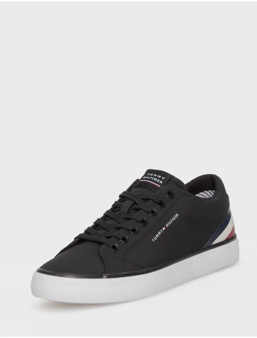 Zapatillas Tommy Hilfiger Th Hi Vulc Core Low Stripes Negro