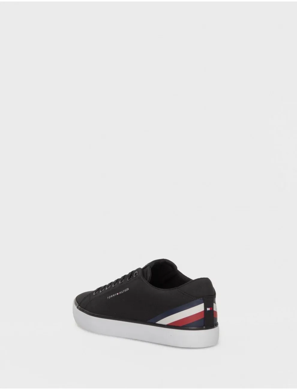 Zapatillas Tommy Hilfiger Th Hi Vulc Core Low Stripes Negro