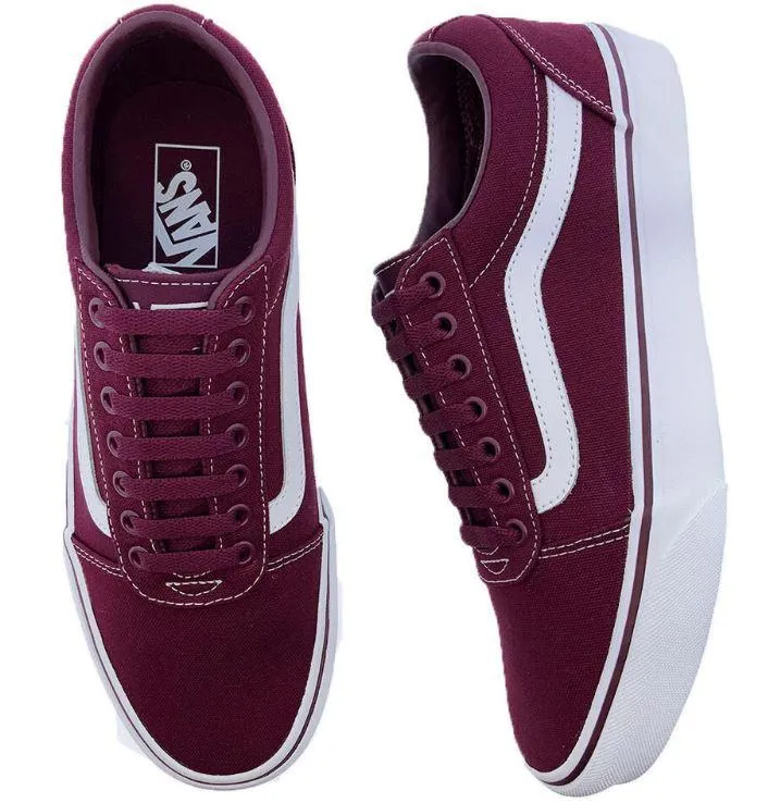 Zapatillas Vans Ward Canvas Granate Burdeos