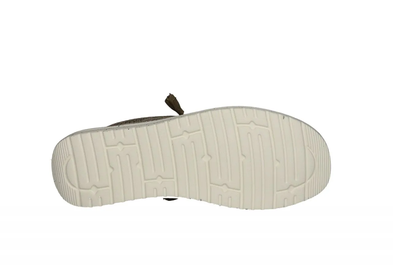 Zapato Cordon Elastico Loneta Taupe Piso Blanco