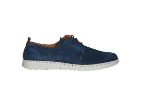 Zapato Cordon Serraje Azul Pala Picados Piso Gris