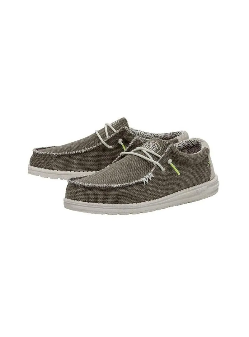 Zapato Hombre Hey Dude Wally Braided Verde