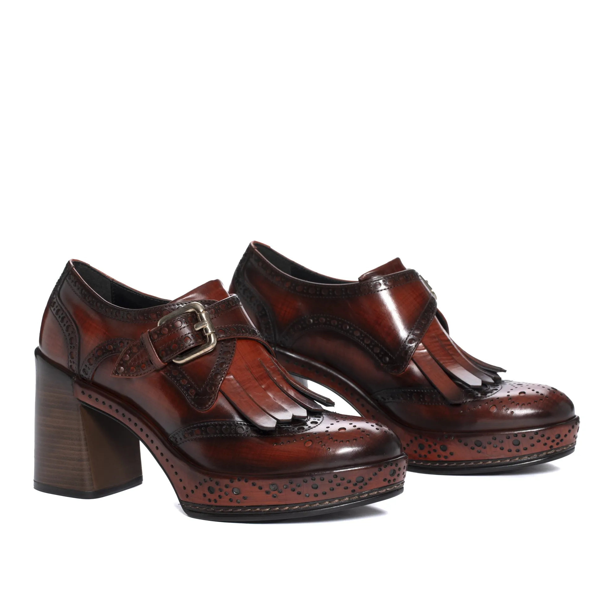 ZAPATO TACON AROA NEPAL BRANDY