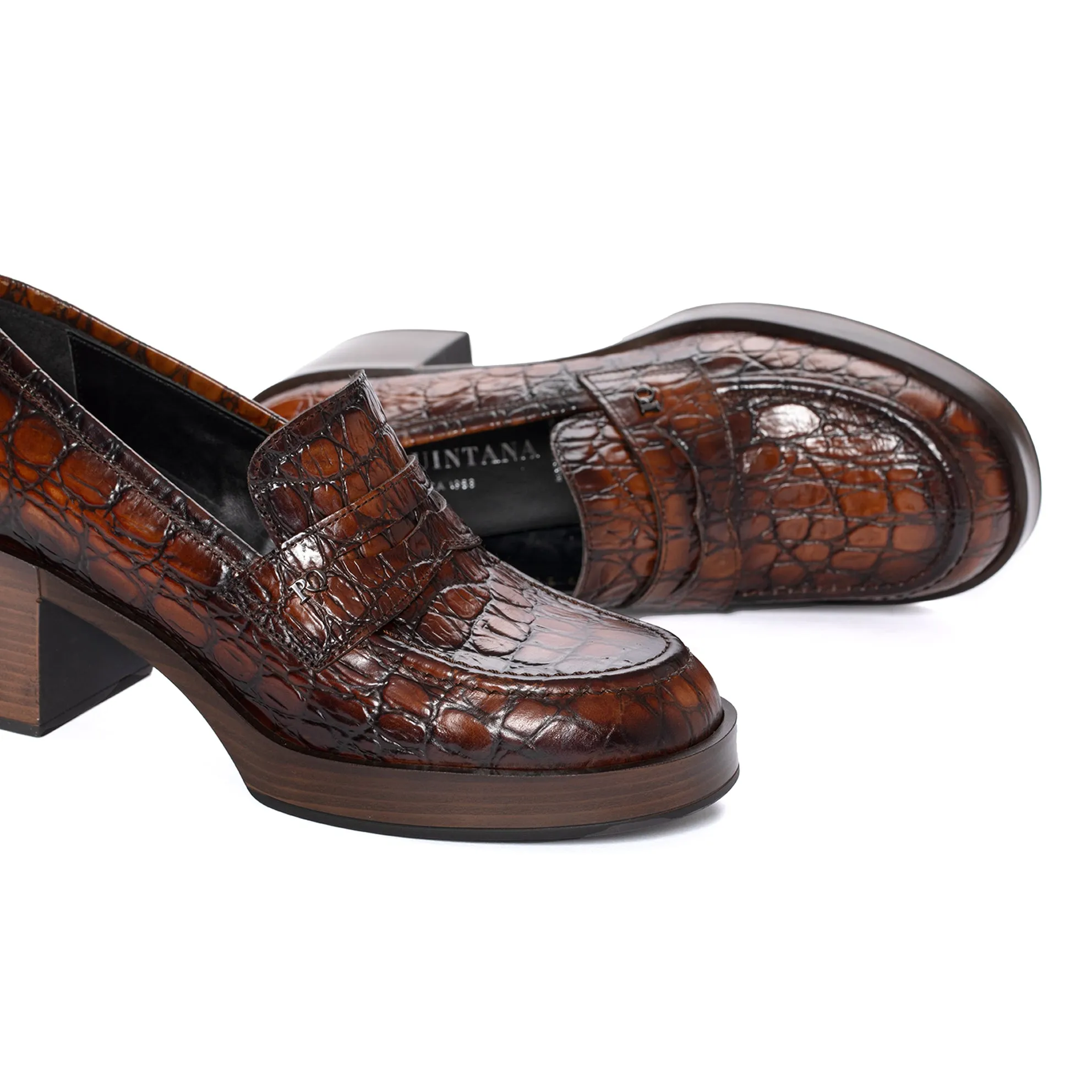 ZAPATO TACON CRISTIN COCONUT CUERO