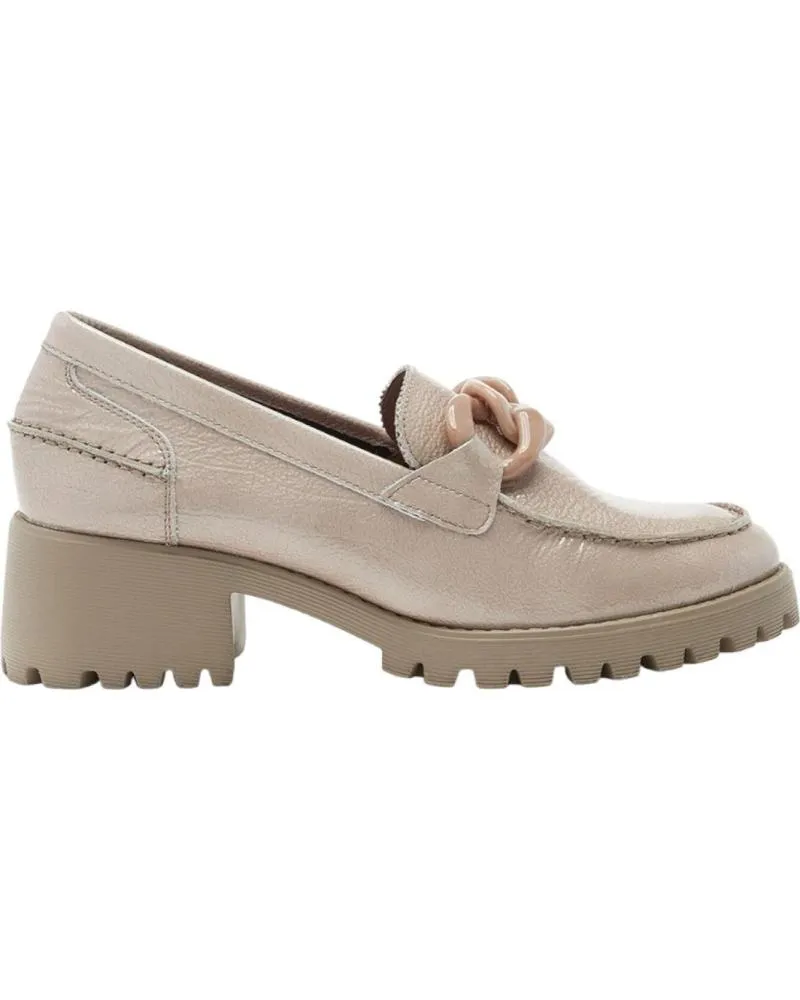 Zapatos de tacón de Mujer 24 HORAS MOCASIN CHAROL BEIGE 25847 LINO ROCK-S LINO