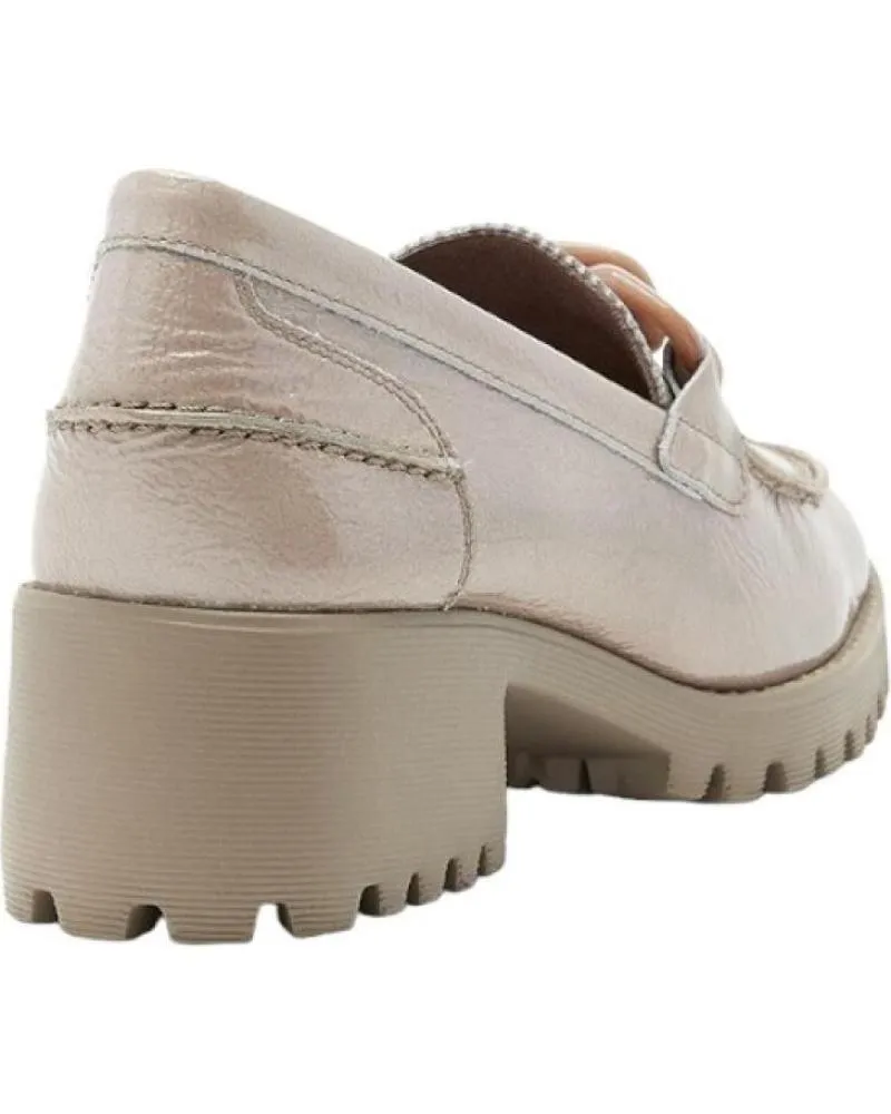 Zapatos de tacón de Mujer 24 HORAS MOCASIN CHAROL BEIGE 25847 LINO ROCK-S LINO