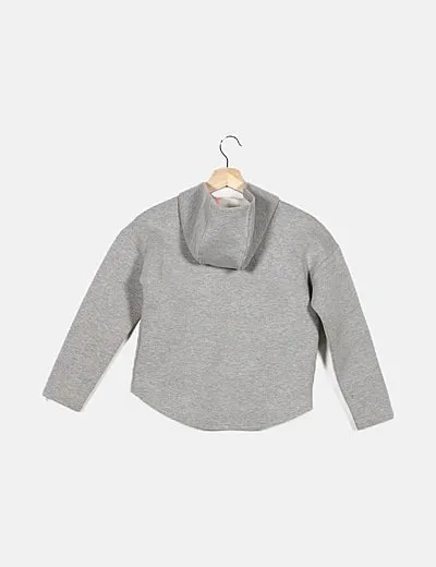 Zara Cazadora gris capucha