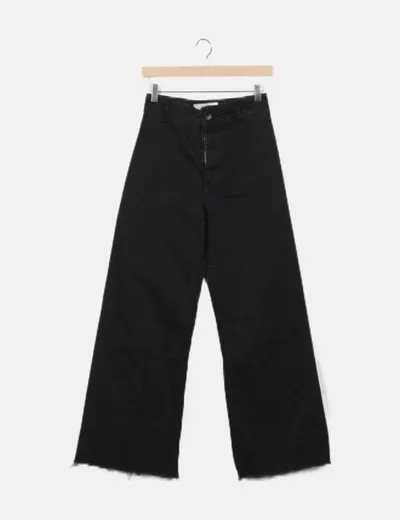 Zara Jean negro culotte tiro alto