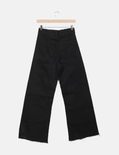 Zara Jean negro culotte tiro alto