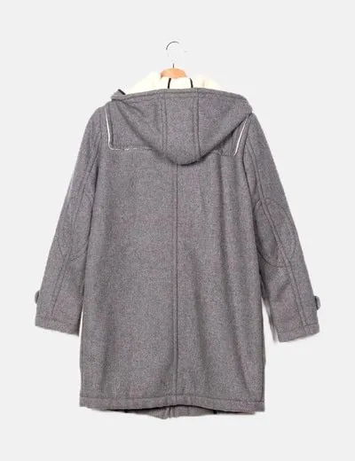 Zara Trenca gris capucha